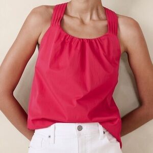 Taffeta Cross-Back Top Banana Republic Factory NWT
